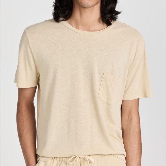 Marine Layer Relaxed Hemp Cotton Tee Sand color size M/L NWT - Picture 1 of 8